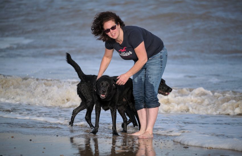 Boys and me on the beach